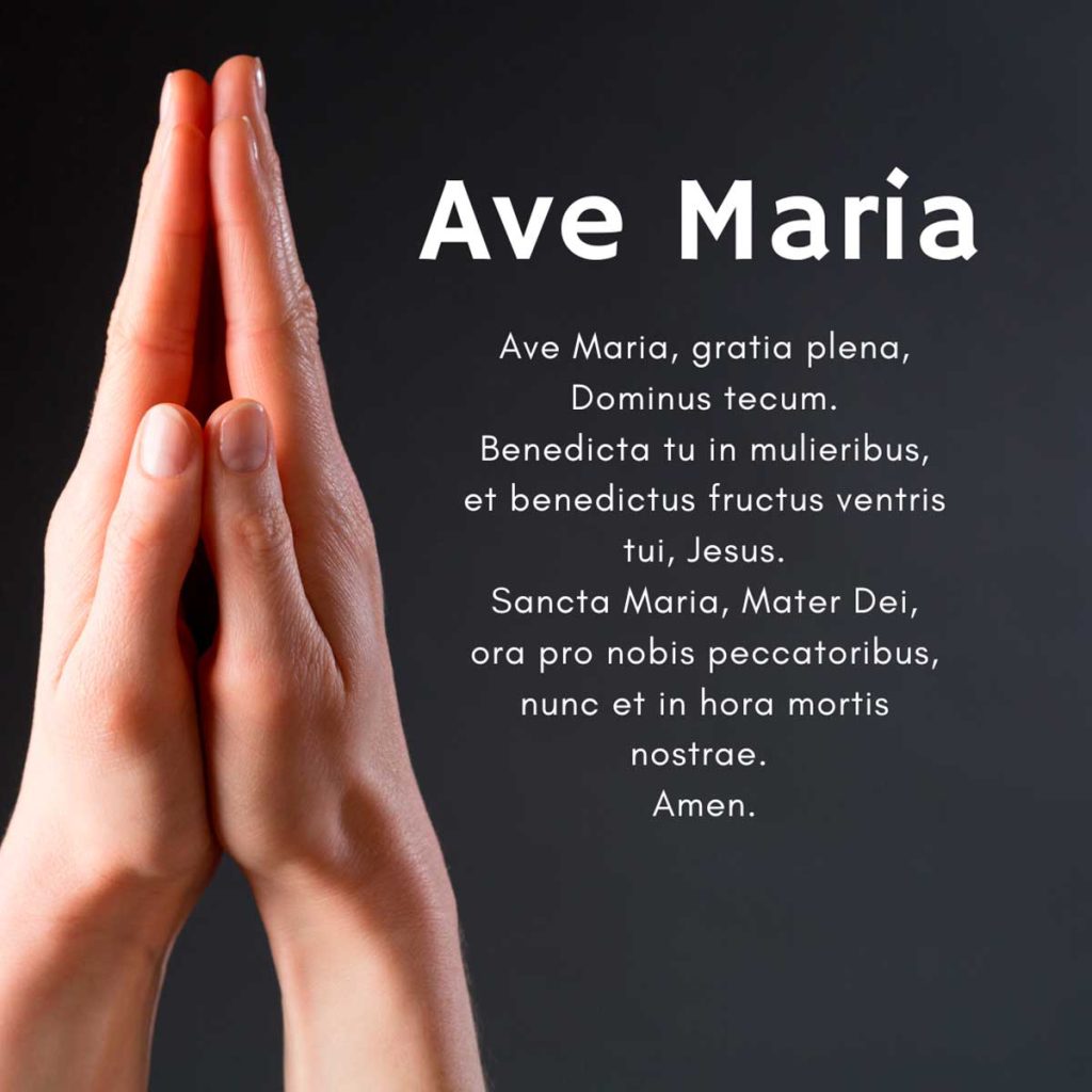 Oração em latim Ave Maria