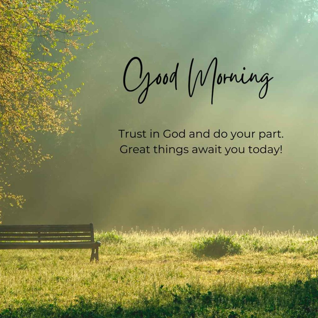 Good Morning Message with God trust