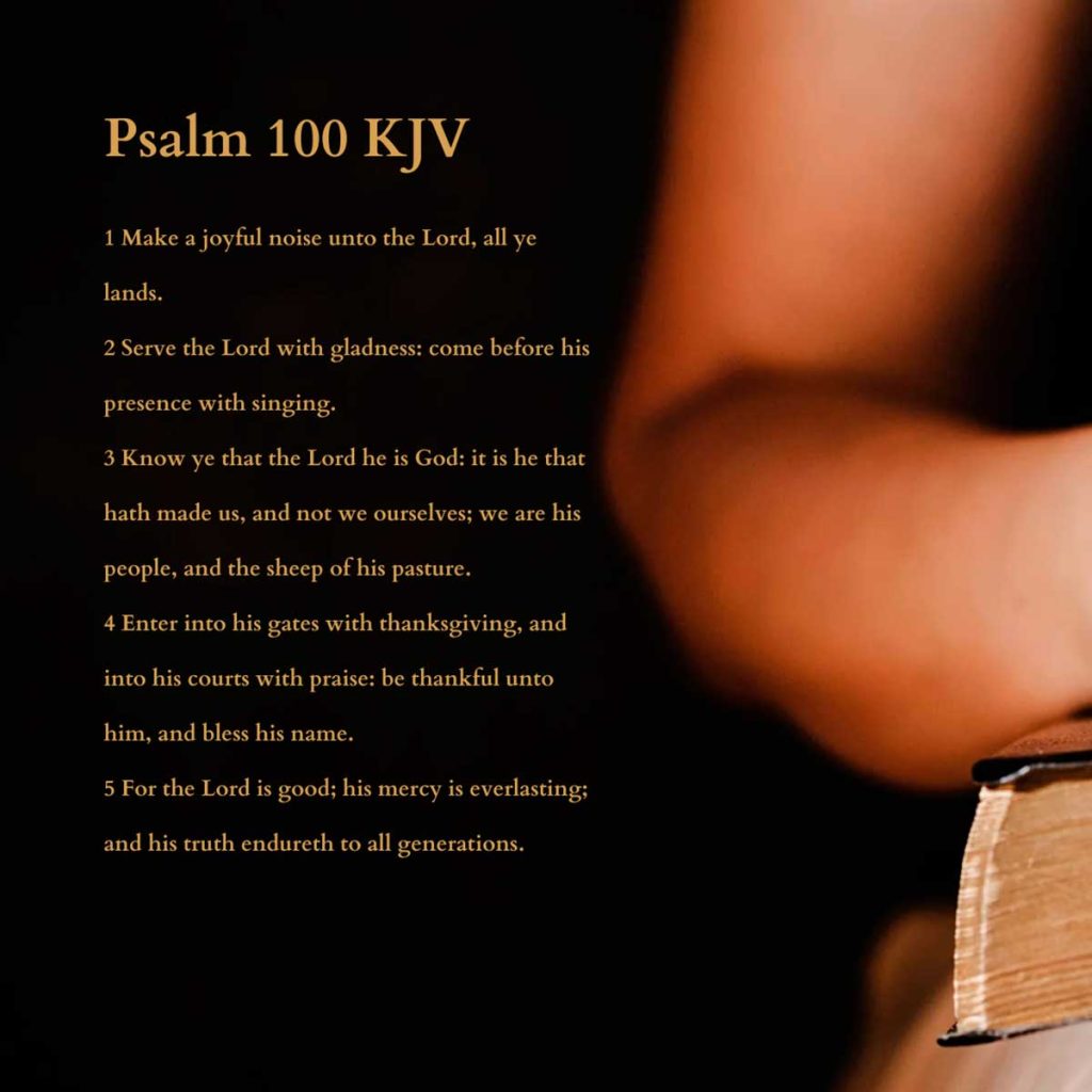 psalm 100 kjv