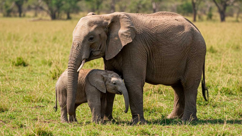 elefante e seu filhote