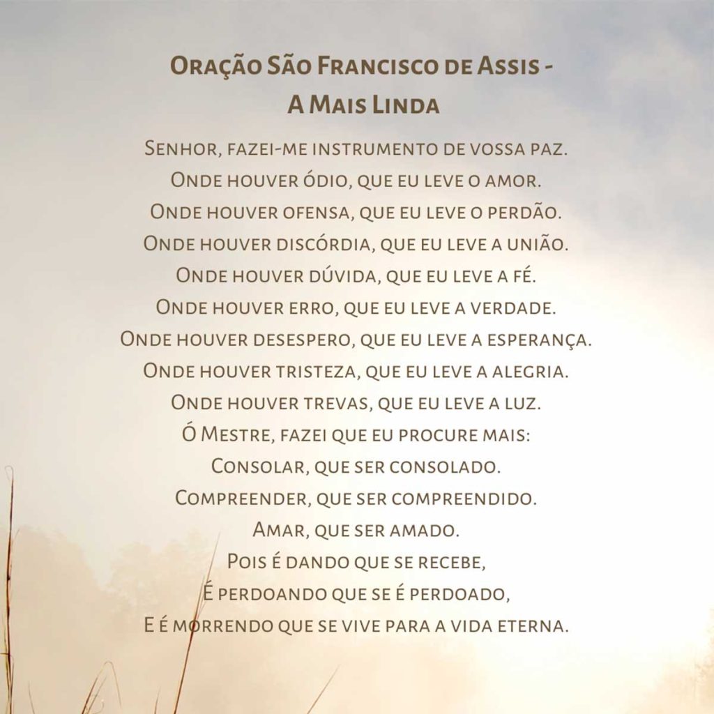 Oracao Sao Francisco de Assis linda