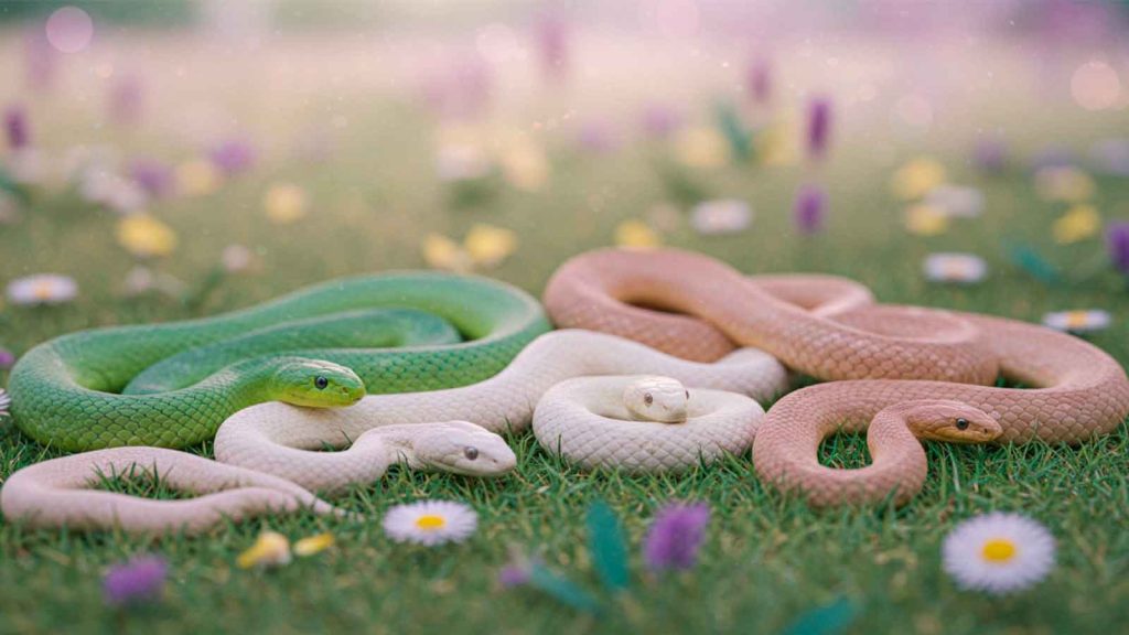sonhar com cobras coloridas