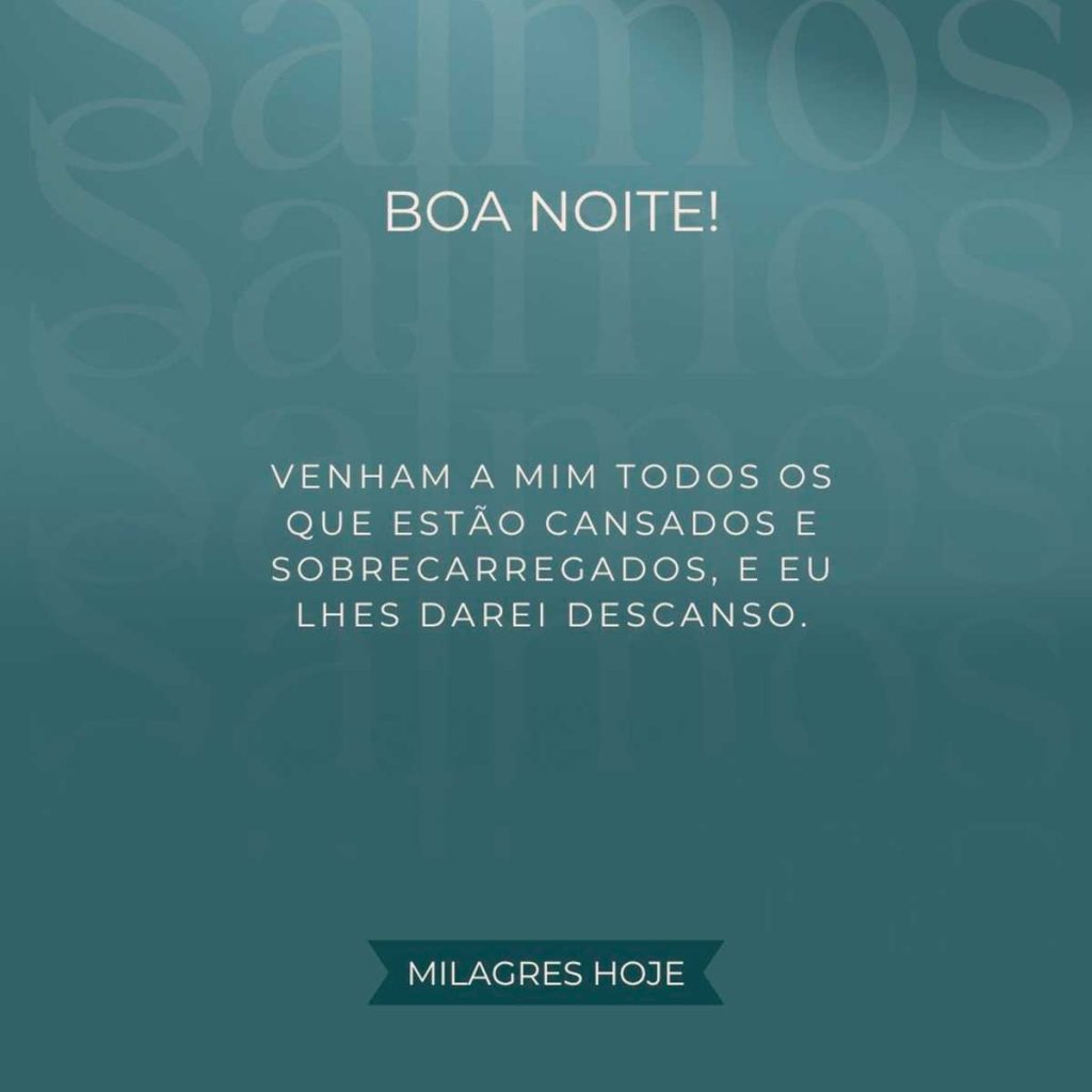 boa noite quarta feira 3