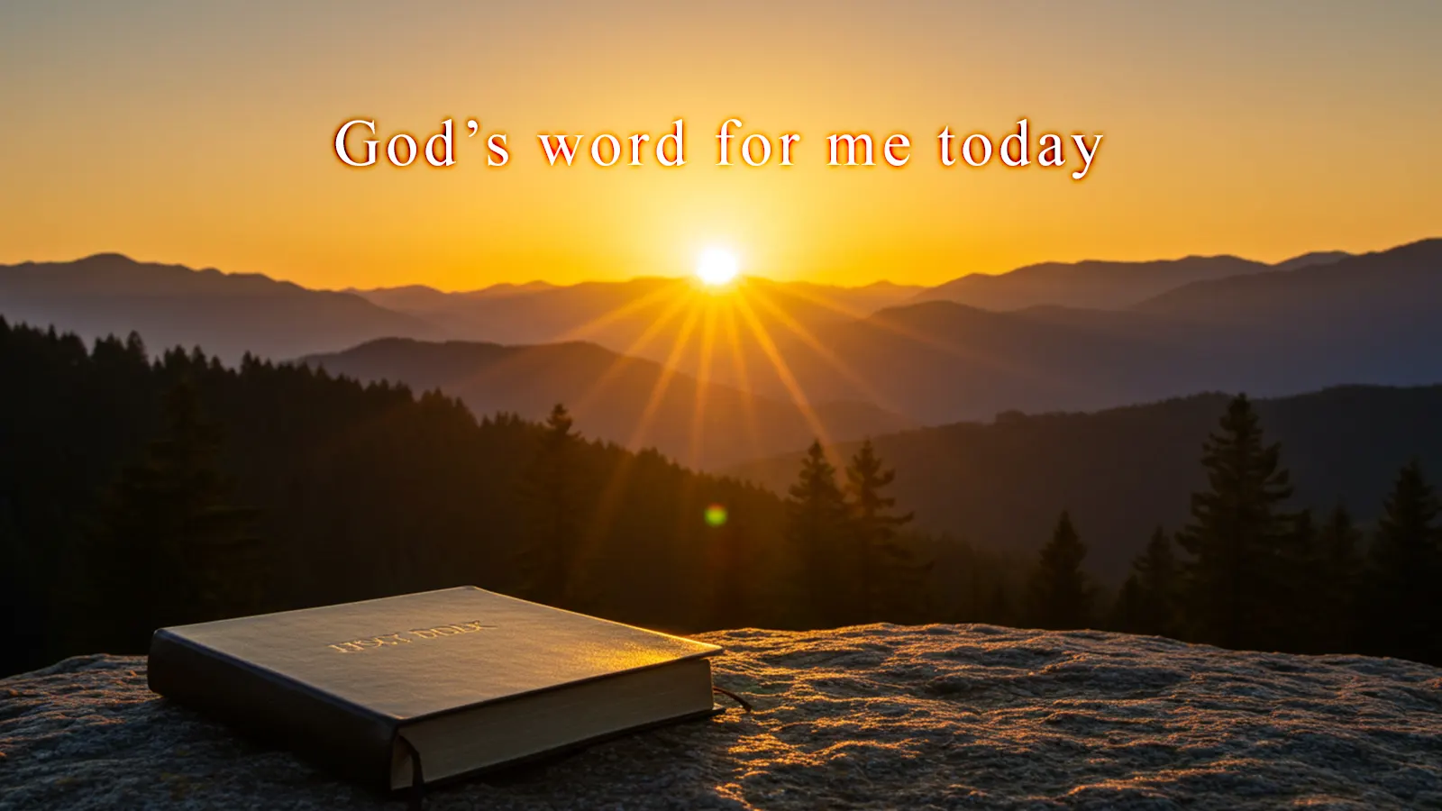 God’s word for me today