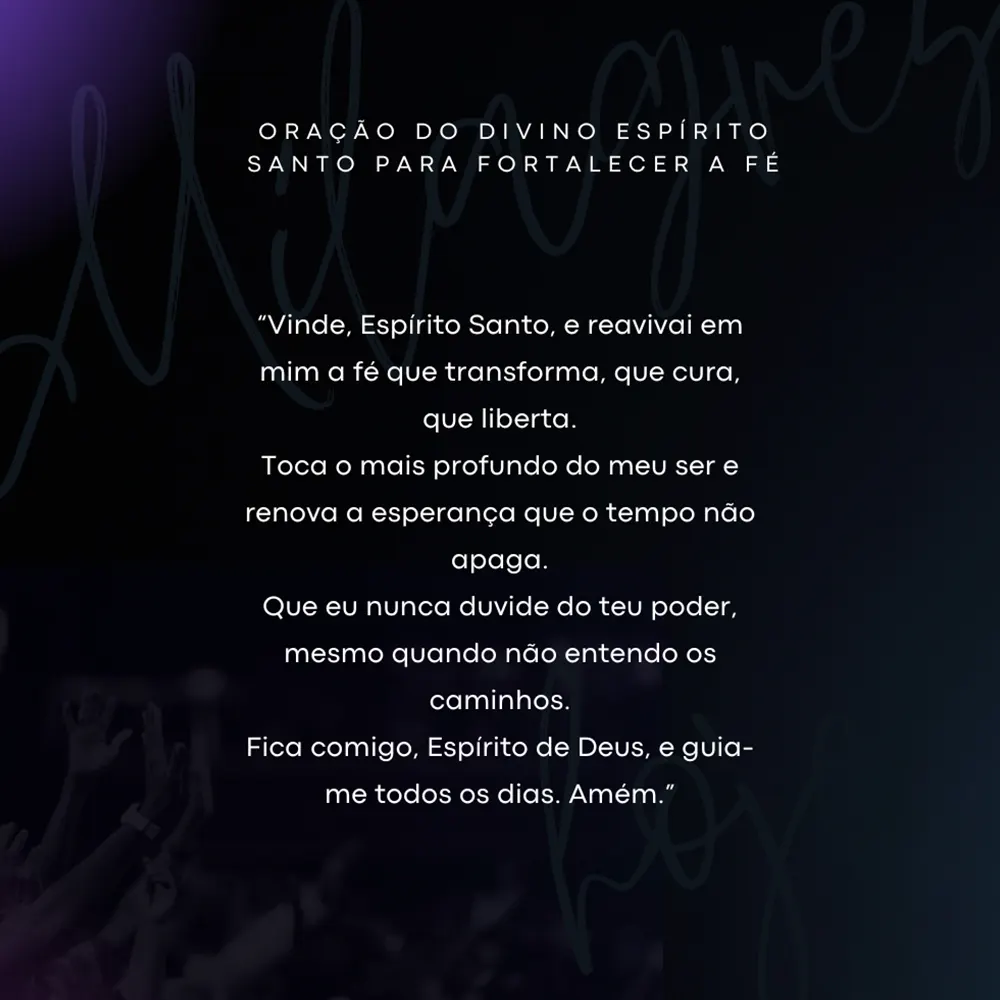 Oracao do Divino Espirito Santo para Fortalecer a Fe