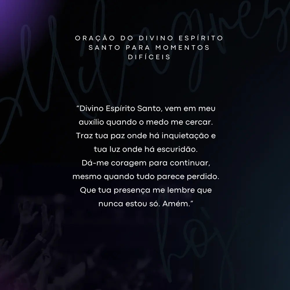 Oracao do Divino Espirito Santo para Momentos Dificeis
