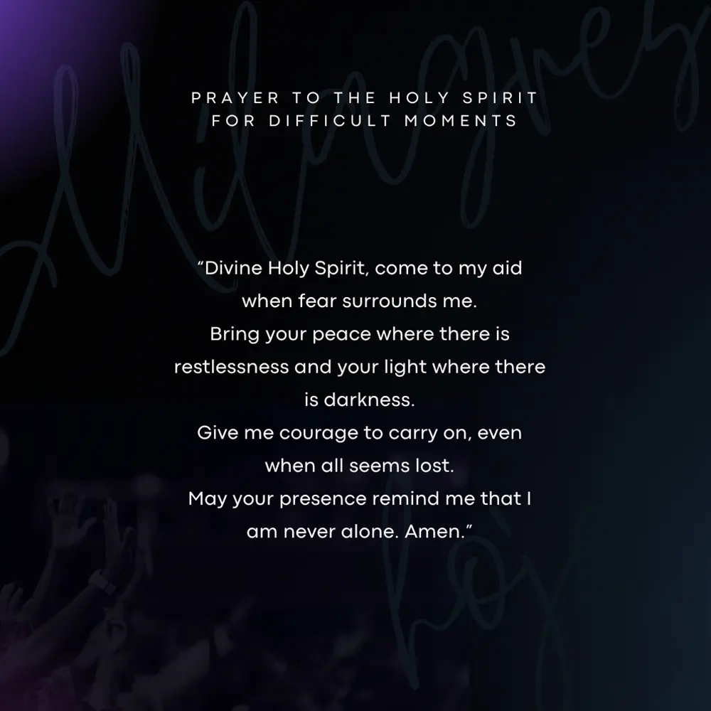 Prayer to the Holy Spirit for Difficult Moments