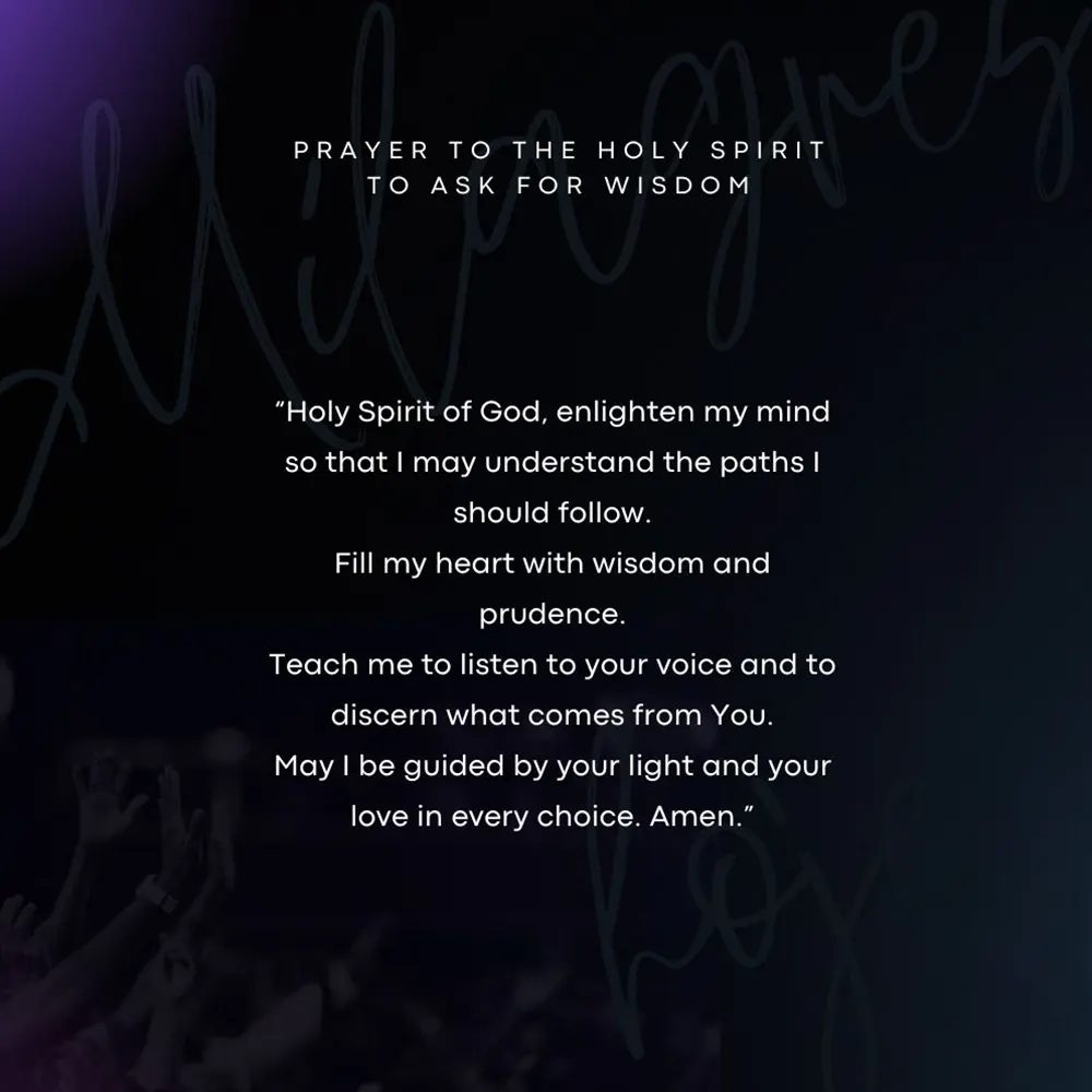 Prayer to the Holy Spirit to Ask for Wisdom