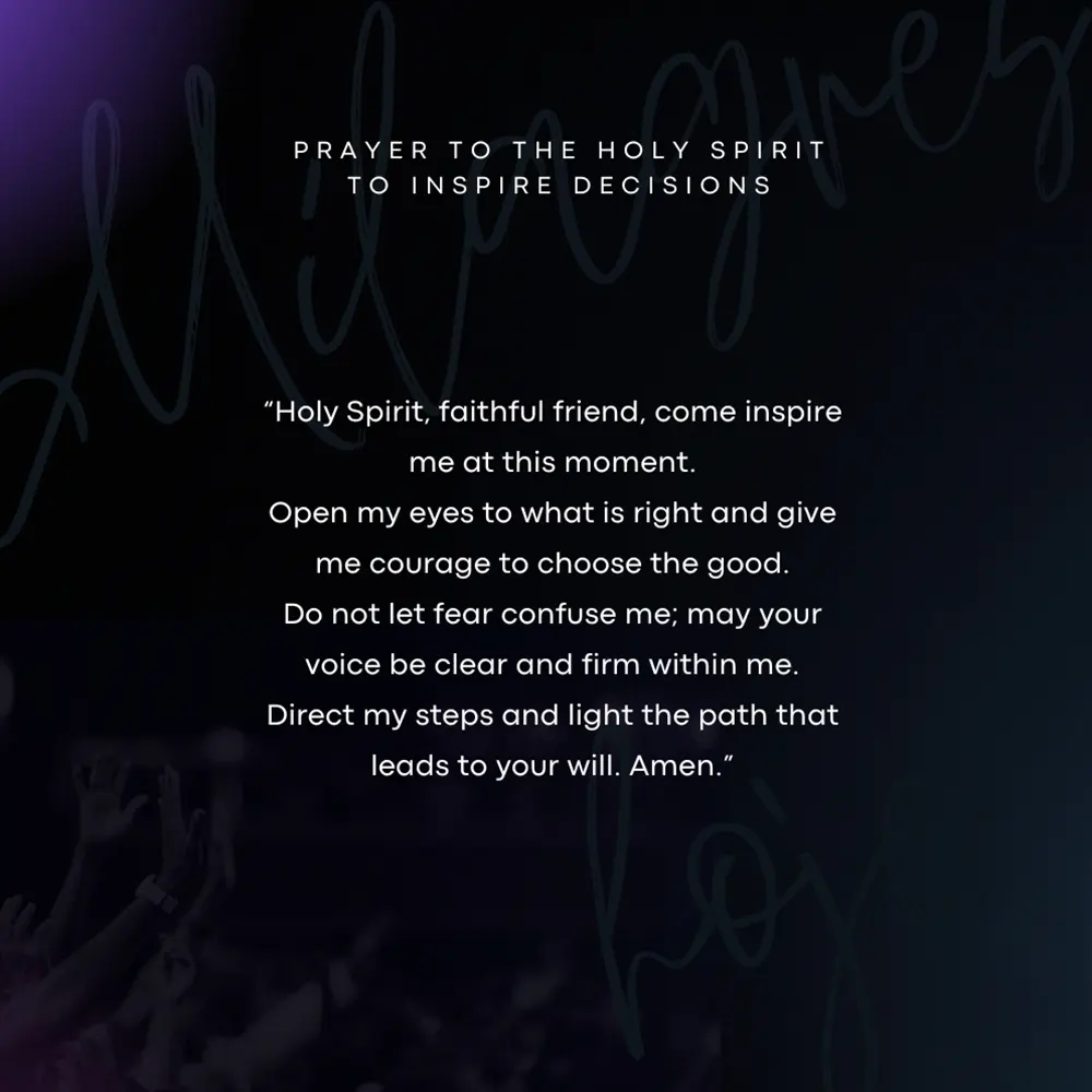 Prayer to the Holy Spirit to Inspire Decisions