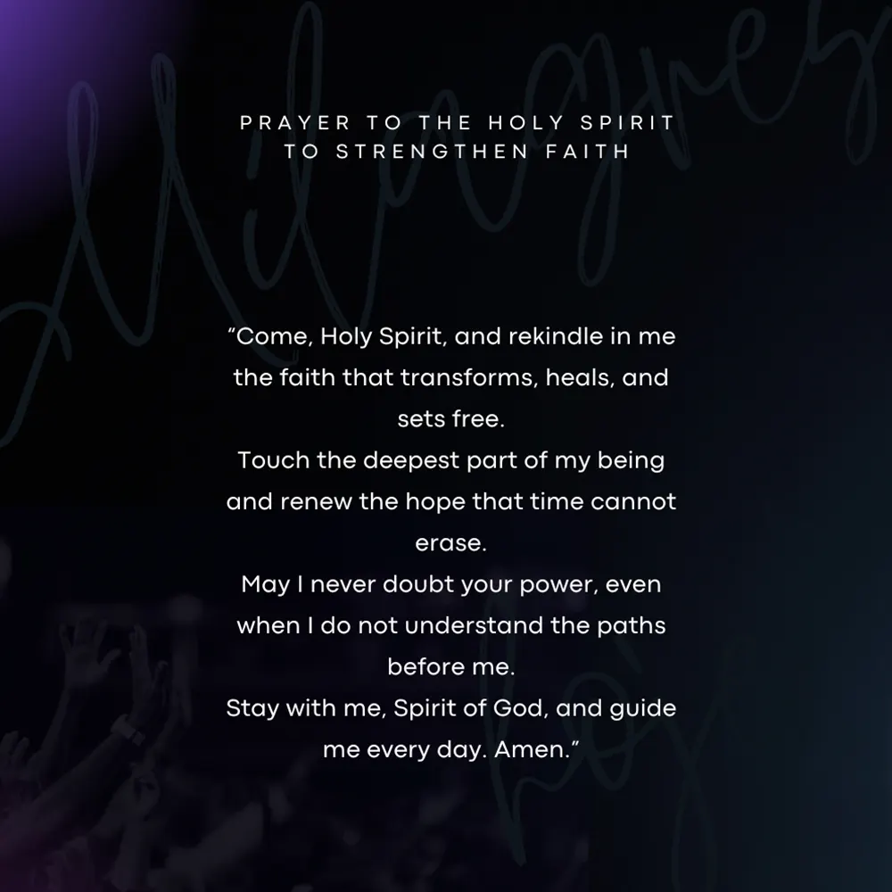 Prayer to the Holy Spirit to Strengthen Faith